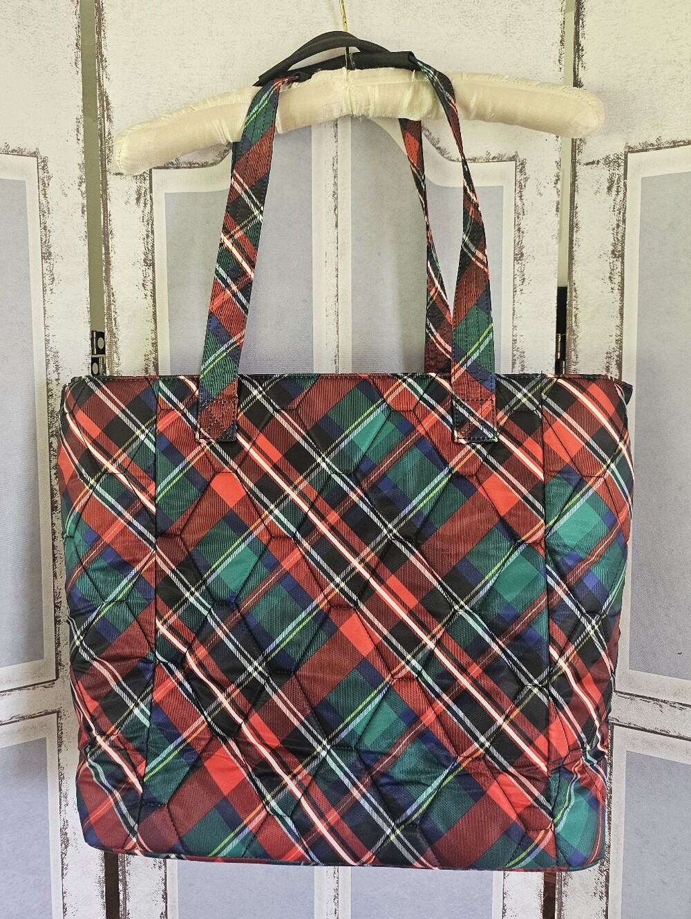 NWOT Lug Two Step Tote In Tartan Plaid, Popular Sold-out Print! - Picture 3 of 8